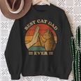 Vintage Best Cat Dad Ever Cat Lover Father's Day Sweatshirt Gifts for Old Women