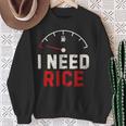 Vintage I Need Rice Lover レトロ 米 食べ物 好き スウェットシャツ 年配の女性への贈り物