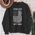 Vintage Usa Flag Fear God Not Man スウェットシャツ 年配の女性への贈り物