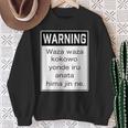 Warning 警告！【Anata Hima Jin】【英語 文字】ローマ字 メッセージ 面白い デザイン スウェットシャツ 年配の女性への贈り物