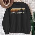 Woolrich Pa ヴィンテージ エバーグリーン サンセット 80年代 レトロ スウェットシャツ 年配の女性への贈り物