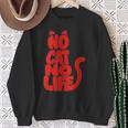 「No Cat No Life」シルエットキャット スウェットシャツ 年配の女性への贈り物