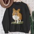 いぬ シェルティ 子犬 ペット かわいい 動物 イラスト スウェットシャツ 年配の女性への贈り物