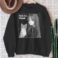 いや 猫と一緒にいい女 80年代 アニメ ヴィンテージ 漫画 スウェットシャツ 年配の女性への贈り物