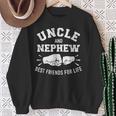 おじさんと甥っ子の一生の友 スウェットシャツ 年配の女性への贈り物