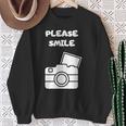 お願い スマイル アート オブ 写真 カメラマン カメラマン スウェットシャツ 年配の女性への贈り物