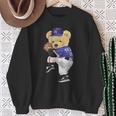 かわいいテディベア 野球ジャグ スウェットシャツ スウェットシャツ 年配の女性への贈り物