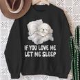 かわいいビションフリーゼ If You Love Me Let Meleep パジャマ スウェットシャツ 年配の女性への贈り物