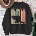 かわいいビーバーの動物 スウェットシャツ 年配の女性への贈り物
