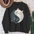 かわいい猫と一緒に陰陽師のサイン I Karma Yoga Cat スウェットシャツ 年配の女性への贈り物