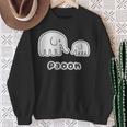 ぞうさん 親子【Paoon】象 赤ちゃん 家族 ファミリー【どうぶつフレンズ】かわいい 動物 キャラクター イラスト スウェットシャツ 年配の女性への贈り物