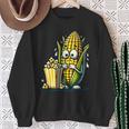 とうもろこしとポップコーンのキャラクター スウェットシャツ 年配の女性への贈り物