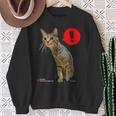 なにかをみつけたねこ、うずら 猫 かわいい キジトラ猫 Cat スウェットシャツ 年配の女性への贈り物