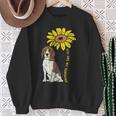 ひまわり サンシャイン ビーグル 動物 ペット ハウンド 犬 恋人 ギフト スウェットシャツ 年配の女性への贈り物