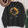 ひまわり ボタニカル 自然 アート フラワーガーデン ギフト スウェットシャツ 年配の女性への贈り物