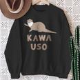 ゆるカワウソさん Otters オッターズ はろー”【No27】コツメカワウソ グッズ かわいい イラスト スウェットシャツ 年配の女性への贈り物