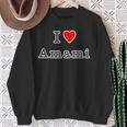 アイラブ・Amami 奄美大島（I Love ハート）【47都道府県】Jimo-T ジモティ お土産 面白い スウェットシャツ 年配の女性への贈り物