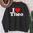 アイ・ラヴ・ハート・テオ・セオドア スウェットシャツ 年配の女性への贈り物