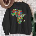 アフリカの地図-アフリカの国の旗の贈り物が付いているアフリカの地図 スウェットシャツ 年配の女性への贈り物