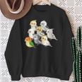 インコ かわいい 小鳥 ペット おもしろ 動物 イラスト スウェットシャツ 年配の女性への贈り物