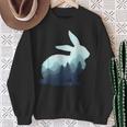 ウサギ バニー 野ウサギ 動物 野生 芸術的 グラフィック 自然 スウェットシャツ 年配の女性への贈り物
