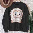 エッホエッホ 一生懸命に走るフクロウの赤ちゃん イラスト スウェットシャツ 年配の女性への贈り物