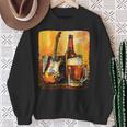 エレキギター好きのための酒とビールのロックギター スウェットシャツ 年配の女性への贈り物