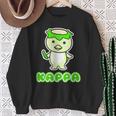 カッパ くん『セルフィー』河童【どうぶつフレンズ】きゅうり 妖怪 かわいい イラスト スウェットシャツ 年配の女性への贈り物