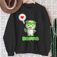 カッパくん『ハート』河童【どうぶつフレンズ】妖怪 ゆるくて かわいい キャラクター イラスト スウェットシャツ 年配の女性への贈り物