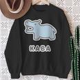 カバ くん Kaba【どうぶつフレンズ】動物園 ゆるくてかわいい キャラクター イラスト スウェットシャツ 年配の女性への贈り物