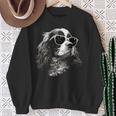 キャバリア・キング・チャールズ・スパニエル犬とサングラス スウェットシャツ 年配の女性への贈り物