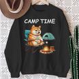 キャンプ Camp Time アウトドア 焚火 おもしろ 犬 柴犬好き 柴犬 名言 文字 面白い ふざけた ネタ スウェットシャツ 年配の女性への贈り物
