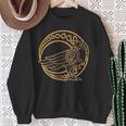 ケルトの月と部族のカラス ウィッカ オカルトシンボル スウェットシャツ 年配の女性への贈り物
