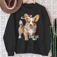 コーギー 天使 子犬 水彩 スウェットシャツ 年配の女性への贈り物