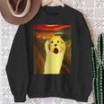 ゴールデンレトリバー 面白いtシャツ 犬 ムンクの叫び かわいい メンズ 子供 おもしろ 服 グッズ ネタ スウェットシャツ 年配の女性への贈り物
