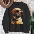 サングラスをかけたラブラドール・レトリバー 愛犬ラブラドール スウェットシャツ 年配の女性への贈り物