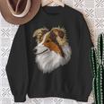 シェットランド・シープドッグ かわいい子犬の顔 犬好き ペット飼い主 スウェットシャツ 年配の女性への贈り物