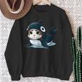 シャチの猫 コスチューム スウェットシャツ 年配の女性への贈り物