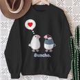 シロブンチョウ & サクラブンチョウ さん『ハート』フキダシ 白文鳥 桜文鳥【どうぶつフレンズ】動物 イラスト スウェットシャツ 年配の女性への贈り物