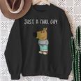 ジャスト・ア・チル・ガイ・ファニー・ミーム スウェットシャツ 年配の女性への贈り物