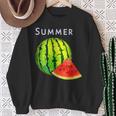 スイカ・夏【 サマータイム 】リゾート・夏 大好き／面白 イラスト スウェットシャツ 年配の女性への贈り物