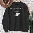スナネズミがいると人生はもっと良い スウェットシャツ 年配の女性への贈り物