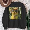 セキセイインコは休暇中、面白い動物、面白いオウム スウェットシャツ 年配の女性への贈り物