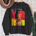 セクシーガールグラフィックtシャツ 「ビキニピンナップガール&ドイツ国旗」 スウェットシャツ 年配の女性への贈り物