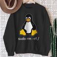 タックスlinuxペンギン-Sudorm-Rfコンピューターサイエンスコンピューター Tux Linux スウェットシャツ 年配の女性への贈り物