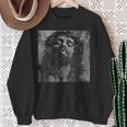 タバコを吸うクールなイエス・キリスト、反抗的なイエス・キリスト スウェットシャツ 年配の女性への贈り物