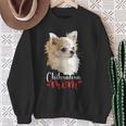 チワワ ロングヘア チワワ ロングヘア ママ ママ 犬好き スウェットシャツ 年配の女性への贈り物