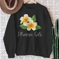 トロピカルプルメリアフランジパニー スウェットシャツ 年配の女性への贈り物
