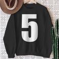 ナンバーファイブ 数字 5 プレーン 白 数字 スウェットシャツ 年配の女性への贈り物