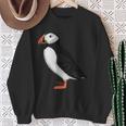 ニシツノメドリ 鳥 動物 図 バードウォッチング 贈り物 鳥類学者 生物学者 自然科学 スウェットシャツ 年配の女性への贈り物